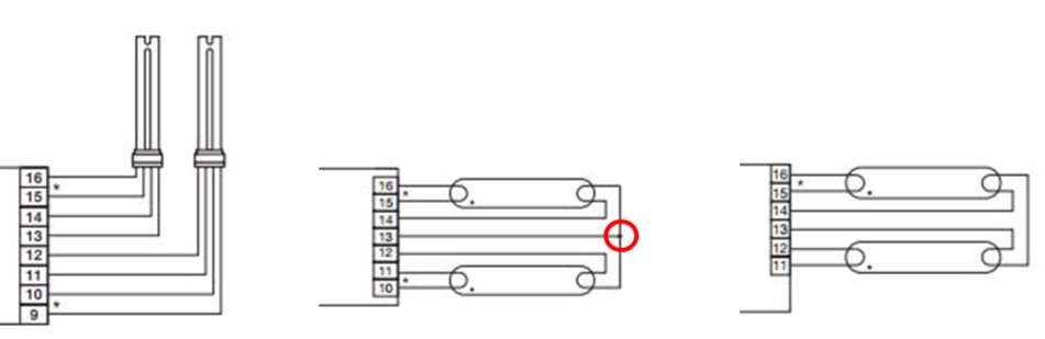 Wiring A Ballast With Fewer Terminals, Ballast Wiring Diagram T8