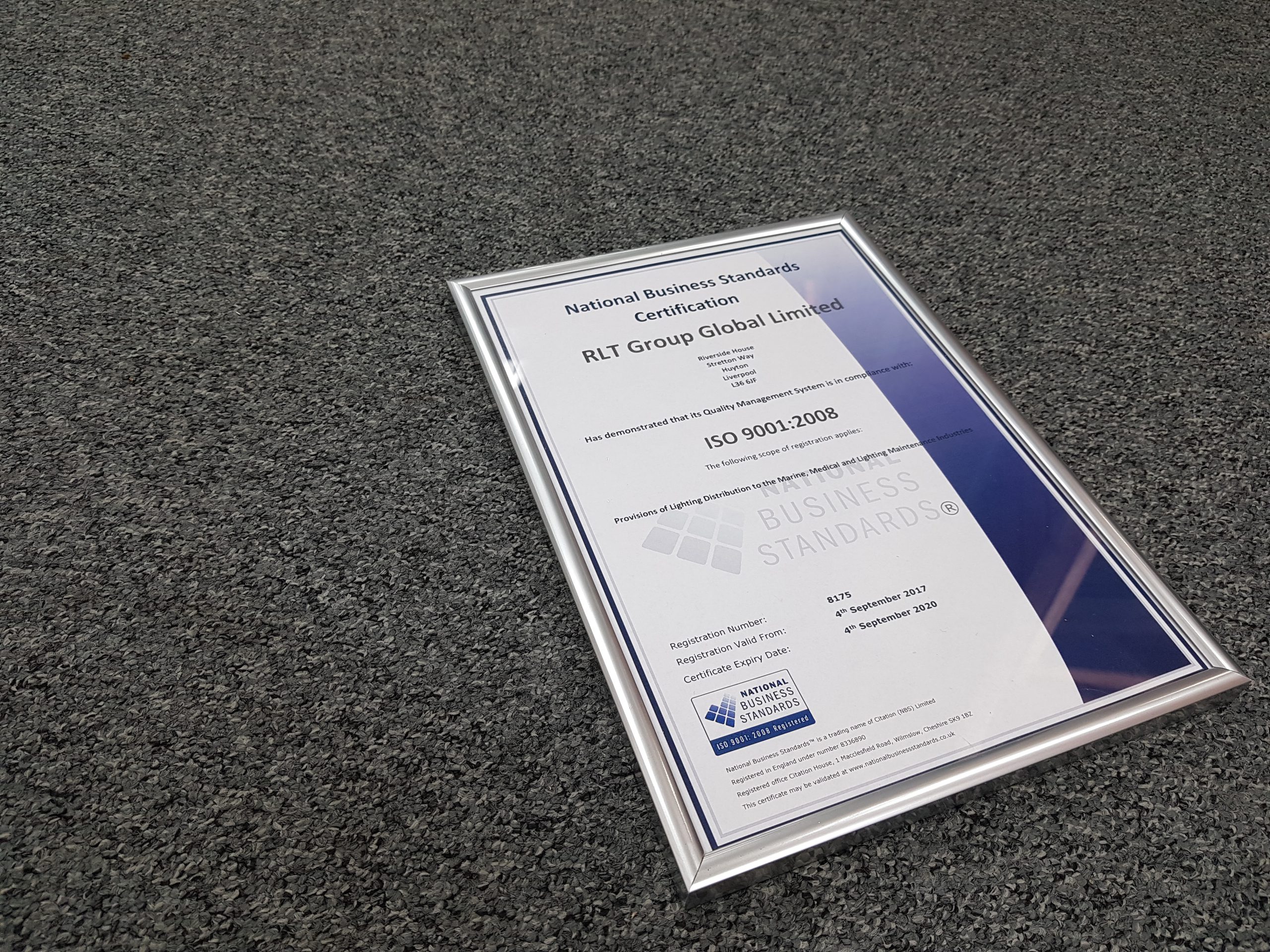 RLT Onsite | ISO9001 certificate achieved…